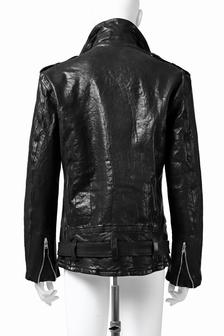 Load image into Gallery viewer, ISAMU KATAYAMA BACKLASH DOUBLE BREASTED JACKET / DOUBLE-SHOULDER OBJECT DYED (BLACK)