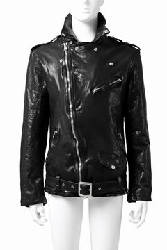 Load image into Gallery viewer, ISAMU KATAYAMA BACKLASH DOUBLE BREASTED JACKET / DOUBLE-SHOULDER OBJECT DYED (BLACK)