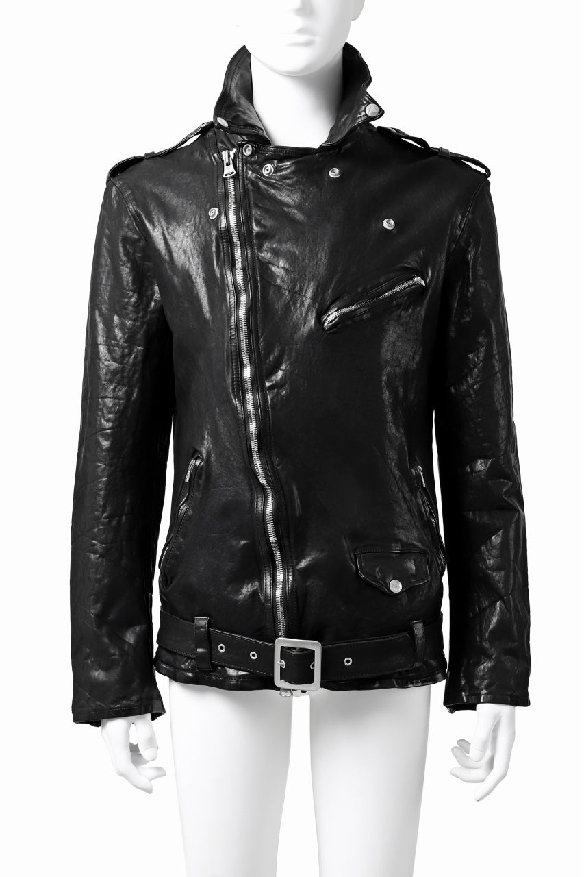 Load image into Gallery viewer, ISAMU KATAYAMA BACKLASH DOUBLE BREASTED JACKET / DOUBLE-SHOULDER OBJECT DYED (BLACK)