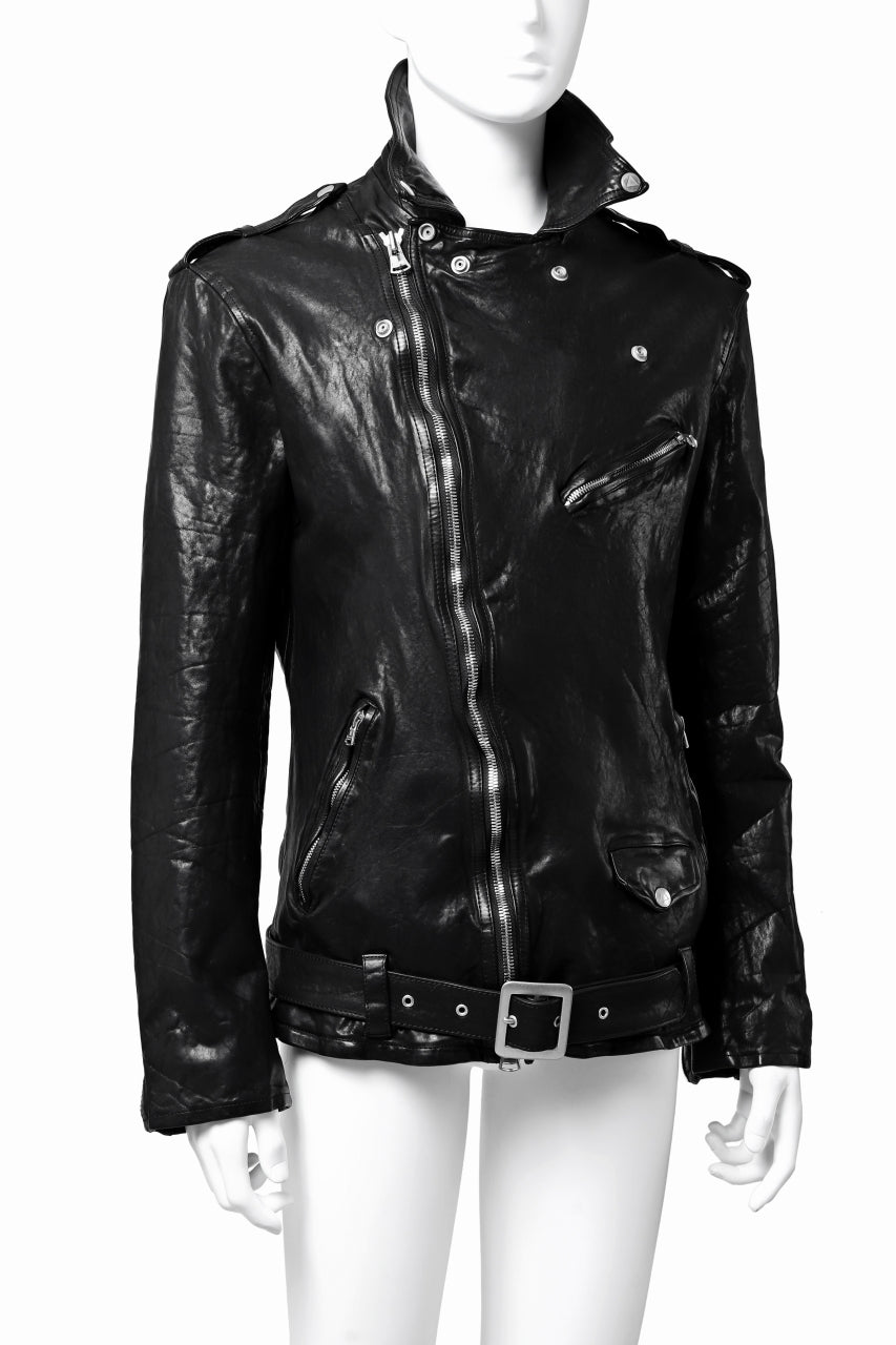 Load image into Gallery viewer, ISAMU KATAYAMA BACKLASH DOUBLE BREASTED JACKET / DOUBLE-SHOULDER OBJECT DYED (BLACK)