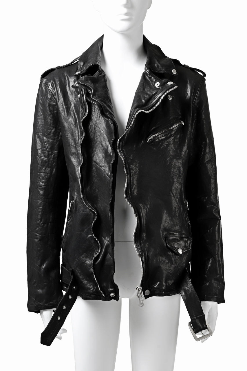Load image into Gallery viewer, ISAMU KATAYAMA BACKLASH DOUBLE BREASTED JACKET / DOUBLE-SHOULDER OBJECT DYED (BLACK)