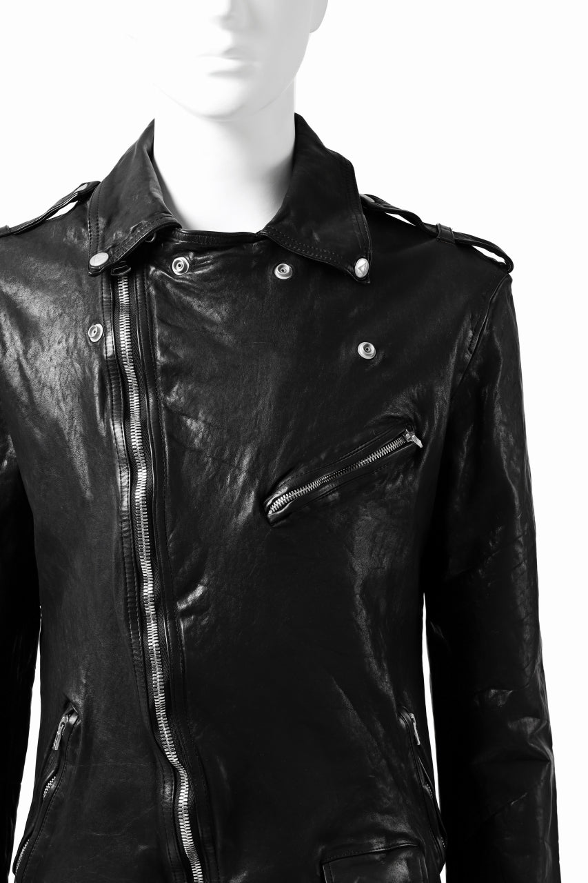 Load image into Gallery viewer, ISAMU KATAYAMA BACKLASH DOUBLE BREASTED JACKET / DOUBLE-SHOULDER OBJECT DYED (BLACK)