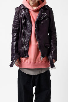 Load image into Gallery viewer, ISAMU KATAYAMA BACKLASH DOUBLE BREASTED JACKET / DOUBLE-SHOULDER OBJECT DYED (PURPLE)