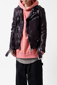 画像をギャラリービューアに読み込む, Y's REGULAR FIT LOGO SWEATER HOODIE - used finish (PINK)