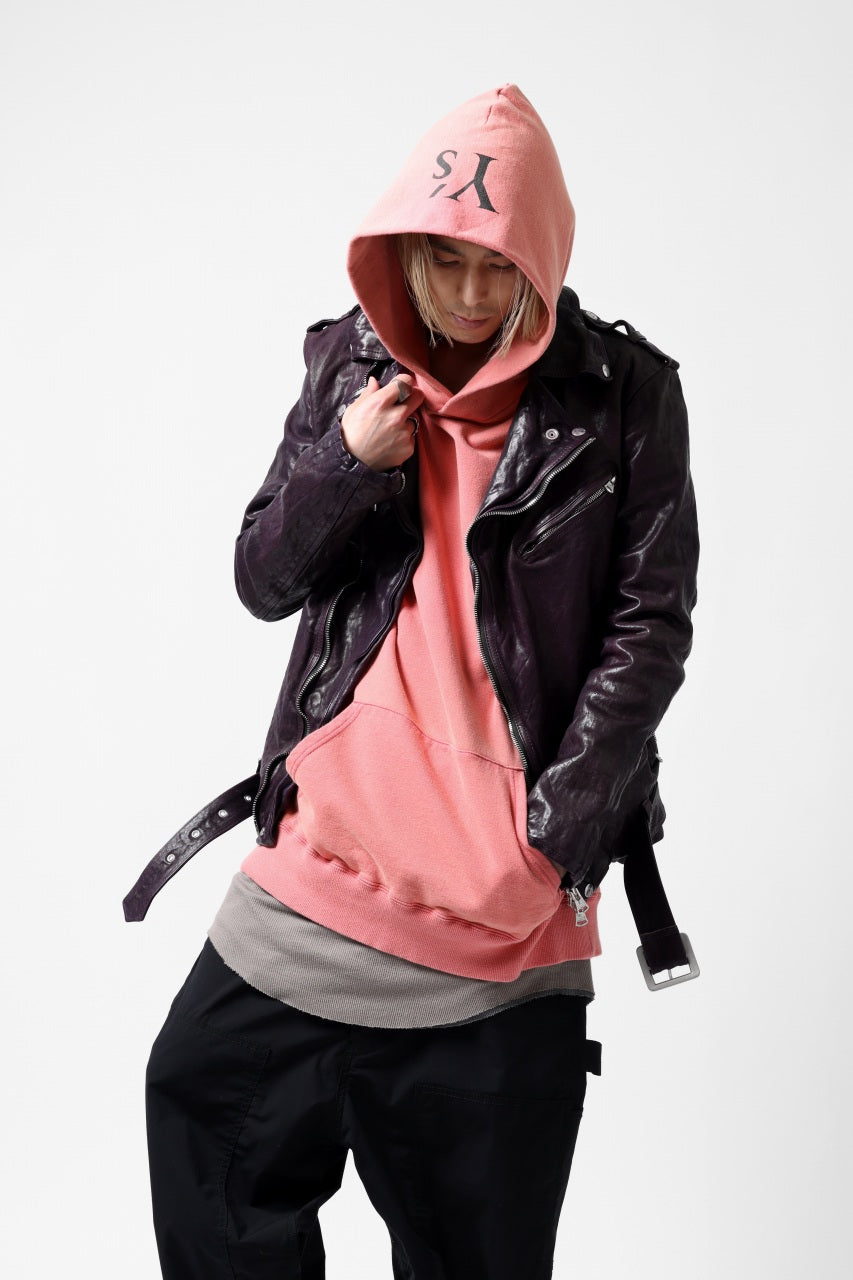 画像をギャラリービューアに読み込む, Y's REGULAR FIT LOGO SWEATER HOODIE - used finish (PINK)