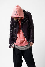 画像をギャラリービューアに読み込む, Y's REGULAR FIT LOGO SWEATER HOODIE - used finish (PINK)