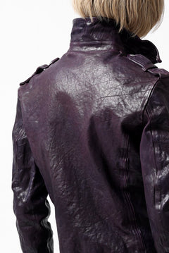 Load image into Gallery viewer, ISAMU KATAYAMA BACKLASH DOUBLE BREASTED JACKET / DOUBLE-SHOULDER OBJECT DYED (PURPLE)