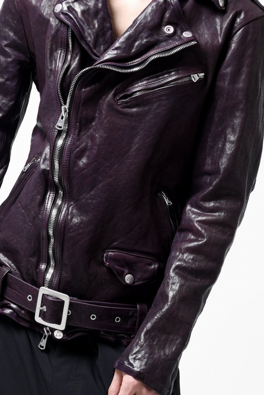 Load image into Gallery viewer, ISAMU KATAYAMA BACKLASH DOUBLE BREASTED JACKET / DOUBLE-SHOULDER OBJECT DYED (PURPLE)