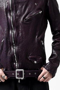 Load image into Gallery viewer, ISAMU KATAYAMA BACKLASH DOUBLE BREASTED JACKET / DOUBLE-SHOULDER OBJECT DYED (PURPLE)