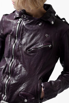 Load image into Gallery viewer, ISAMU KATAYAMA BACKLASH DOUBLE BREASTED JACKET / DOUBLE-SHOULDER OBJECT DYED (PURPLE)
