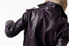 Load image into Gallery viewer, ISAMU KATAYAMA BACKLASH DOUBLE BREASTED JACKET / DOUBLE-SHOULDER OBJECT DYED (PURPLE)