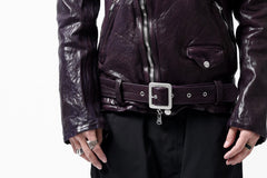 Load image into Gallery viewer, ISAMU KATAYAMA BACKLASH DOUBLE BREASTED JACKET / DOUBLE-SHOULDER OBJECT DYED (PURPLE)