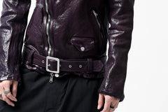 Load image into Gallery viewer, ISAMU KATAYAMA BACKLASH DOUBLE BREASTED JACKET / DOUBLE-SHOULDER OBJECT DYED (PURPLE)