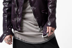 Load image into Gallery viewer, ISAMU KATAYAMA BACKLASH DOUBLE BREASTED JACKET / DOUBLE-SHOULDER OBJECT DYED (PURPLE)