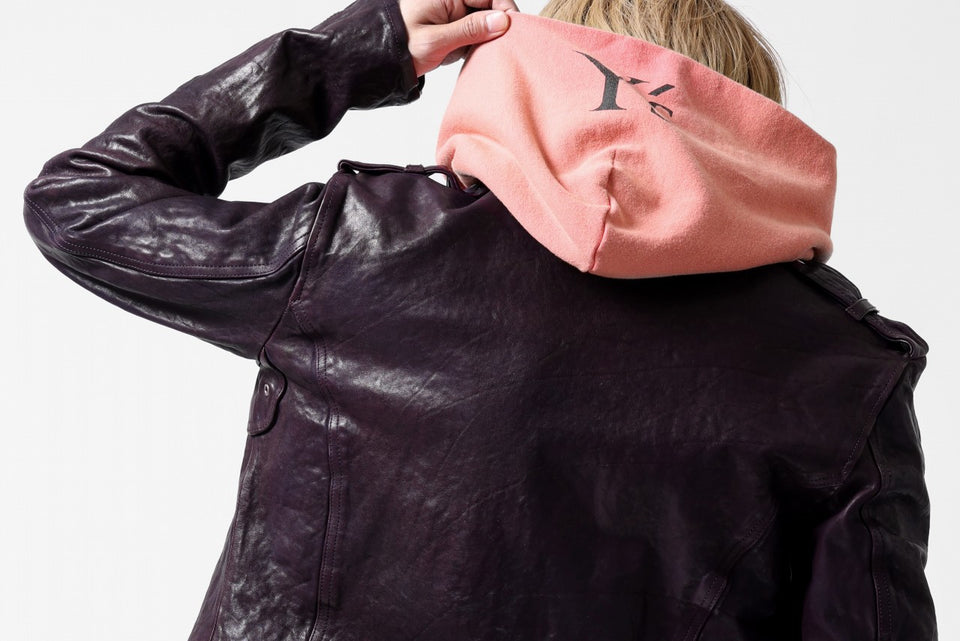 Load image into Gallery viewer, ISAMU KATAYAMA BACKLASH DOUBLE BREASTED JACKET / DOUBLE-SHOULDER OBJECT DYED (PURPLE)