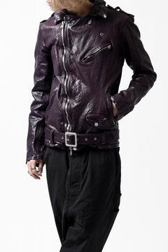 Load image into Gallery viewer, ISAMU KATAYAMA BACKLASH DOUBLE BREASTED JACKET / DOUBLE-SHOULDER OBJECT DYED (PURPLE)