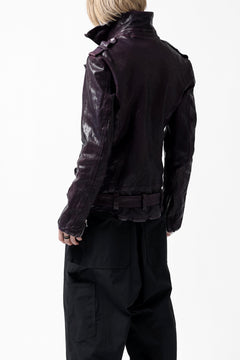 Load image into Gallery viewer, ISAMU KATAYAMA BACKLASH DOUBLE BREASTED JACKET / DOUBLE-SHOULDER OBJECT DYED (PURPLE)