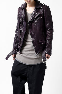 Load image into Gallery viewer, ISAMU KATAYAMA BACKLASH DOUBLE BREASTED JACKET / DOUBLE-SHOULDER OBJECT DYED (PURPLE)