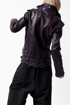Load image into Gallery viewer, ISAMU KATAYAMA BACKLASH DOUBLE BREASTED JACKET / DOUBLE-SHOULDER OBJECT DYED (PURPLE)