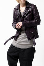 Load image into Gallery viewer, ISAMU KATAYAMA BACKLASH DOUBLE BREASTED JACKET / DOUBLE-SHOULDER OBJECT DYED (PURPLE)