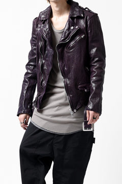 Load image into Gallery viewer, ISAMU KATAYAMA BACKLASH DOUBLE BREASTED JACKET / DOUBLE-SHOULDER OBJECT DYED (PURPLE)