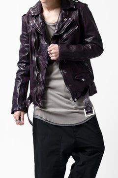 Load image into Gallery viewer, ISAMU KATAYAMA BACKLASH DOUBLE BREASTED JACKET / DOUBLE-SHOULDER OBJECT DYED (PURPLE)