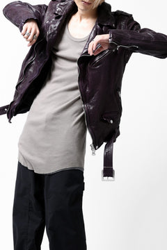 Load image into Gallery viewer, ISAMU KATAYAMA BACKLASH DOUBLE BREASTED JACKET / DOUBLE-SHOULDER OBJECT DYED (PURPLE)