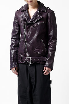 Load image into Gallery viewer, ISAMU KATAYAMA BACKLASH DOUBLE BREASTED JACKET / DOUBLE-SHOULDER OBJECT DYED (PURPLE)