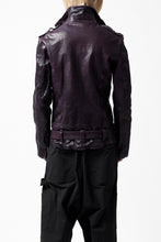 Load image into Gallery viewer, ISAMU KATAYAMA BACKLASH DOUBLE BREASTED JACKET / DOUBLE-SHOULDER OBJECT DYED (PURPLE)
