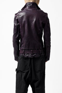 Load image into Gallery viewer, ISAMU KATAYAMA BACKLASH DOUBLE BREASTED JACKET / DOUBLE-SHOULDER OBJECT DYED (PURPLE)
