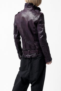 Load image into Gallery viewer, ISAMU KATAYAMA BACKLASH DOUBLE BREASTED JACKET / DOUBLE-SHOULDER OBJECT DYED (PURPLE)