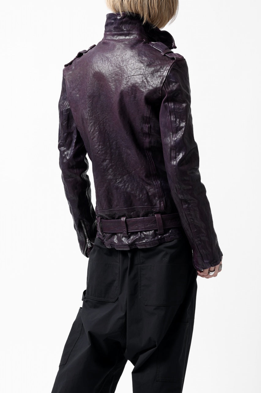 Load image into Gallery viewer, ISAMU KATAYAMA BACKLASH DOUBLE BREASTED JACKET / DOUBLE-SHOULDER OBJECT DYED (PURPLE)
