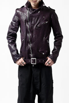 Load image into Gallery viewer, ISAMU KATAYAMA BACKLASH DOUBLE BREASTED JACKET / DOUBLE-SHOULDER OBJECT DYED (PURPLE)