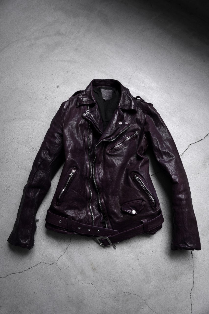Load image into Gallery viewer, ISAMU KATAYAMA BACKLASH DOUBLE BREASTED JACKET / DOUBLE-SHOULDER OBJECT DYED (PURPLE)