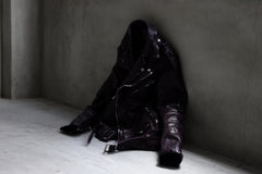 Load image into Gallery viewer, ISAMU KATAYAMA BACKLASH DOUBLE BREASTED JACKET / DOUBLE-SHOULDER OBJECT DYED (PURPLE)
