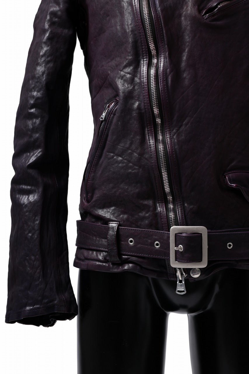Load image into Gallery viewer, ISAMU KATAYAMA BACKLASH DOUBLE BREASTED JACKET / DOUBLE-SHOULDER OBJECT DYED (PURPLE)
