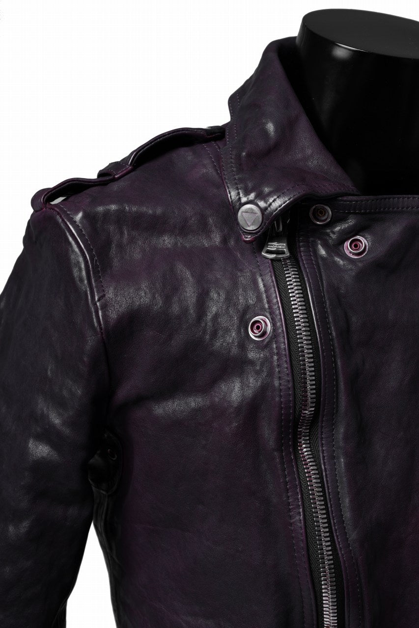 Load image into Gallery viewer, ISAMU KATAYAMA BACKLASH DOUBLE BREASTED JACKET / DOUBLE-SHOULDER OBJECT DYED (PURPLE)