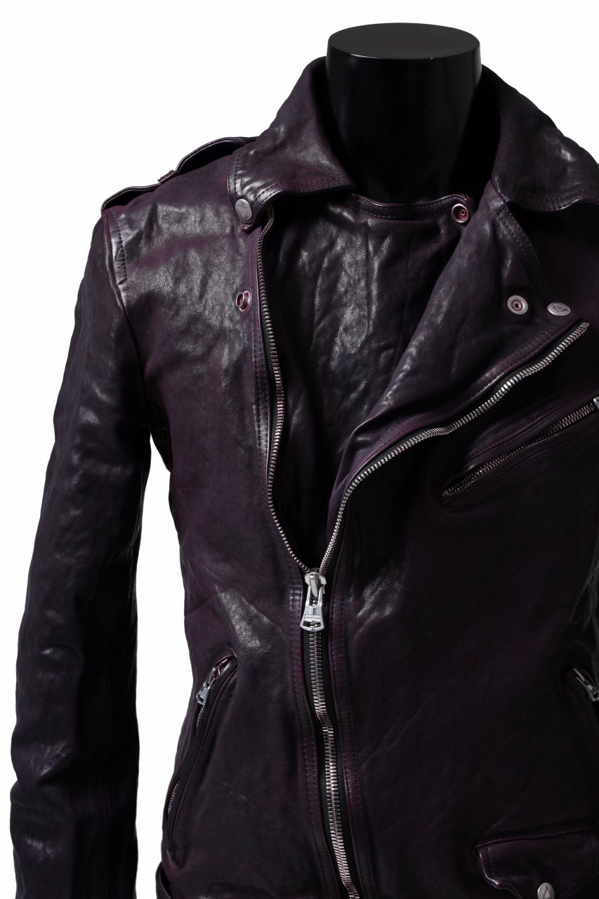 Load image into Gallery viewer, ISAMU KATAYAMA BACKLASH DOUBLE BREASTED JACKET / DOUBLE-SHOULDER OBJECT DYED (PURPLE)