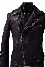 Load image into Gallery viewer, ISAMU KATAYAMA BACKLASH DOUBLE BREASTED JACKET / DOUBLE-SHOULDER OBJECT DYED (PURPLE)