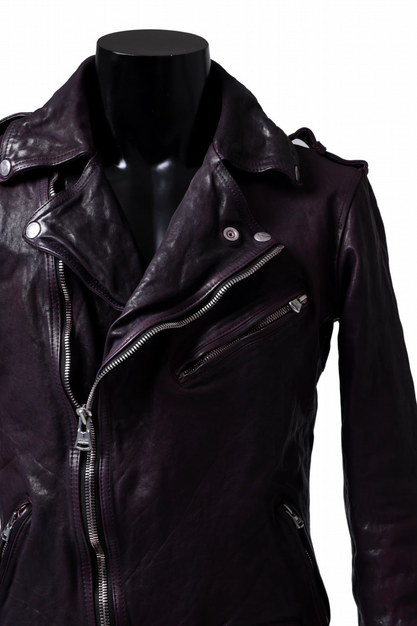 Load image into Gallery viewer, ISAMU KATAYAMA BACKLASH DOUBLE BREASTED JACKET / DOUBLE-SHOULDER OBJECT DYED (PURPLE)
