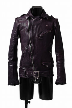 Load image into Gallery viewer, ISAMU KATAYAMA BACKLASH DOUBLE BREASTED JACKET / DOUBLE-SHOULDER OBJECT DYED (PURPLE)