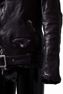 Load image into Gallery viewer, ISAMU KATAYAMA BACKLASH DOUBLE BREASTED JACKET / DOUBLE-SHOULDER OBJECT DYED (PURPLE)