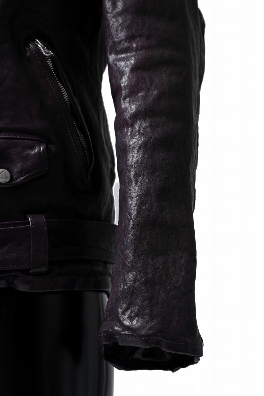 Load image into Gallery viewer, ISAMU KATAYAMA BACKLASH DOUBLE BREASTED JACKET / DOUBLE-SHOULDER OBJECT DYED (PURPLE)