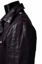 Load image into Gallery viewer, ISAMU KATAYAMA BACKLASH DOUBLE BREASTED JACKET / DOUBLE-SHOULDER OBJECT DYED (PURPLE)