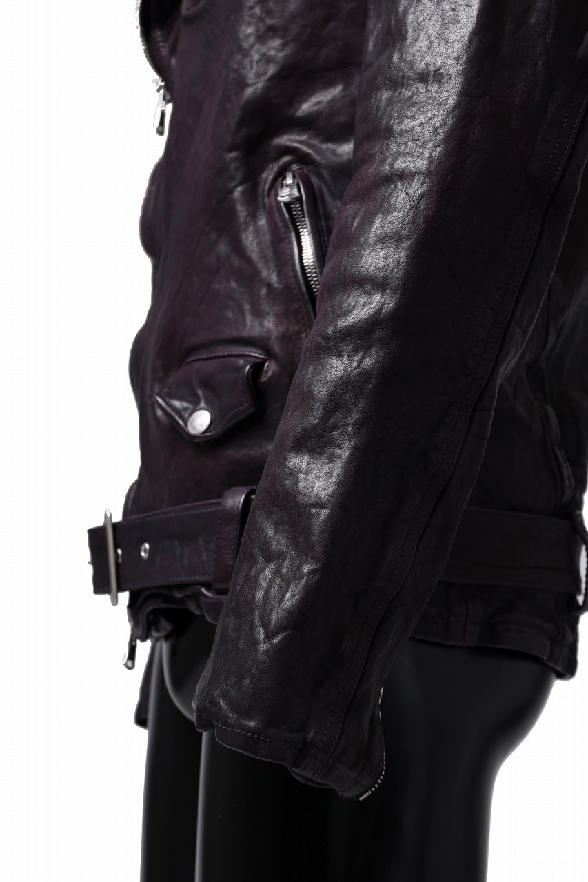 Load image into Gallery viewer, ISAMU KATAYAMA BACKLASH DOUBLE BREASTED JACKET / DOUBLE-SHOULDER OBJECT DYED (PURPLE)