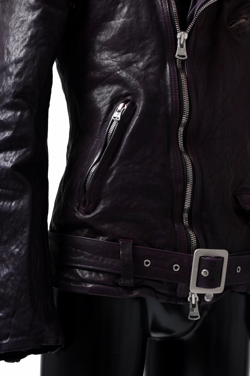 Load image into Gallery viewer, ISAMU KATAYAMA BACKLASH DOUBLE BREASTED JACKET / DOUBLE-SHOULDER OBJECT DYED (PURPLE)