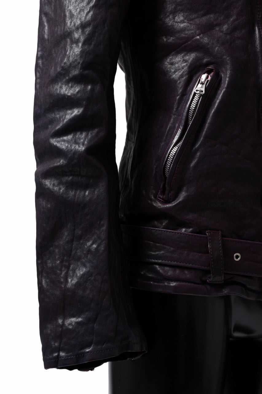 Load image into Gallery viewer, ISAMU KATAYAMA BACKLASH DOUBLE BREASTED JACKET / DOUBLE-SHOULDER OBJECT DYED (PURPLE)