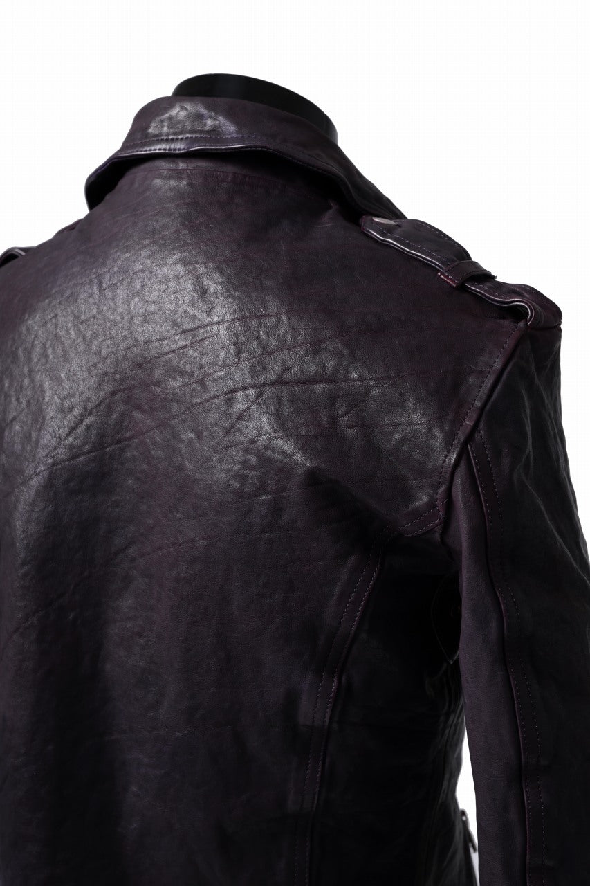 Load image into Gallery viewer, ISAMU KATAYAMA BACKLASH DOUBLE BREASTED JACKET / DOUBLE-SHOULDER OBJECT DYED (PURPLE)