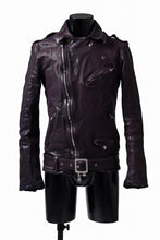 Load image into Gallery viewer, ISAMU KATAYAMA BACKLASH DOUBLE BREASTED JACKET / DOUBLE-SHOULDER OBJECT DYED (PURPLE)