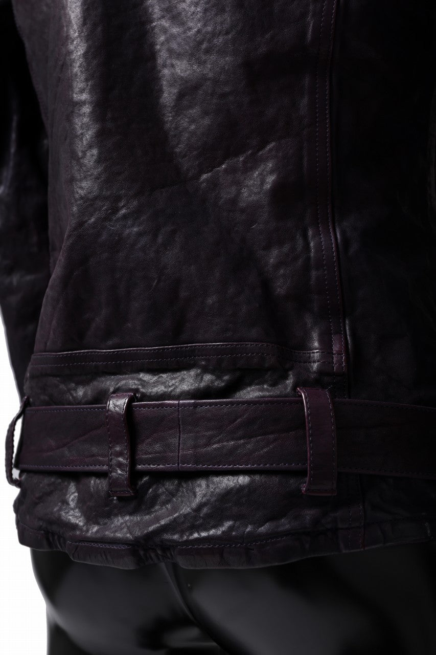Load image into Gallery viewer, ISAMU KATAYAMA BACKLASH DOUBLE BREASTED JACKET / DOUBLE-SHOULDER OBJECT DYED (PURPLE)